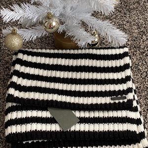 All Saints Striped Fisherman Ribbed Scarf NWT